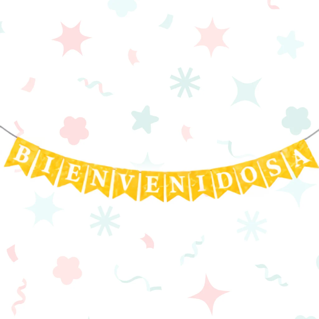 Banderines dorados con glitter (360 cm)