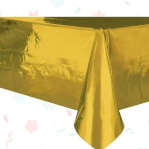 Mantel metalizado dorado (137 × 274 cm)