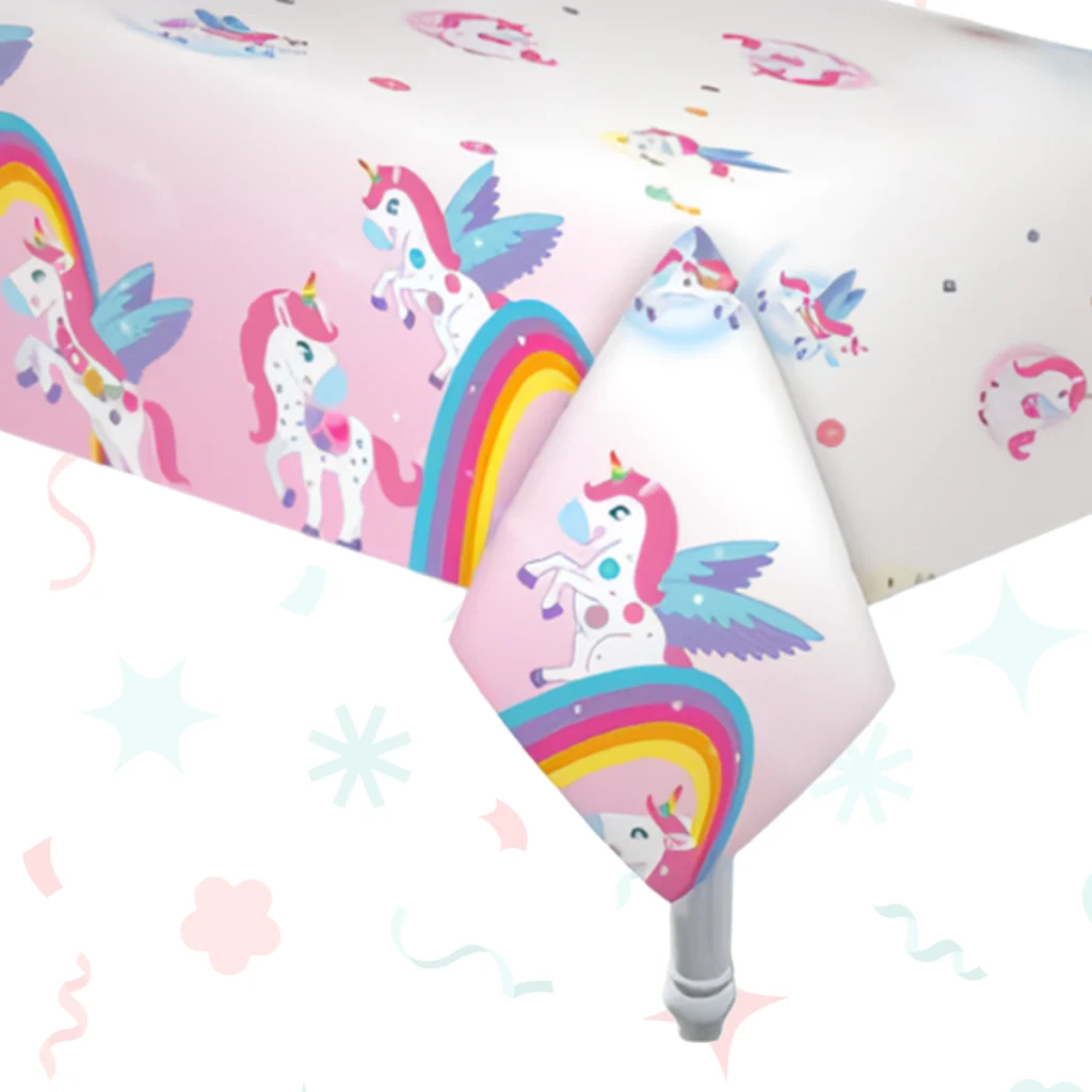 Mantel plástico Unicornio Sweet (180 × 130 cm)