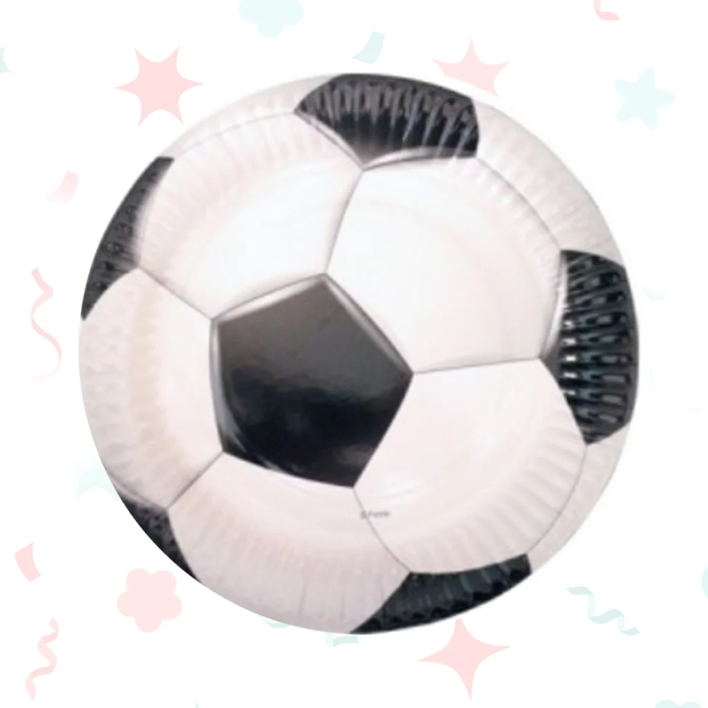 PLATO DE POLIPAPEL 17cm FOOTBALL x 6 unidades
