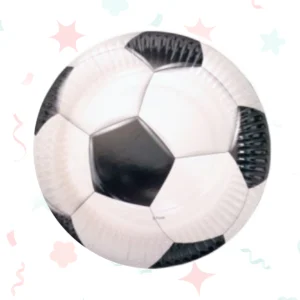 PLATO DE POLIPAPEL 17cm FOOTBALL x 6 unidades