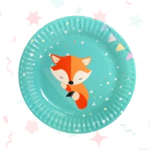 PLATO DE POLIPAPEL 17cm zORROx 6 unidades