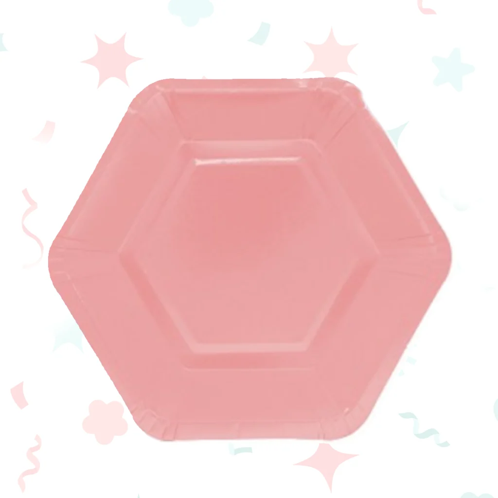 Platos de polipapel hexagonales (6 unidades)