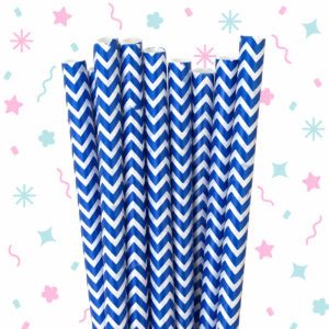 Sorbetes de polipapel chevron celeste (25 unidades)