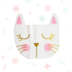 Servilletas de papel Kitty con impresión metalizada (12 unidades)