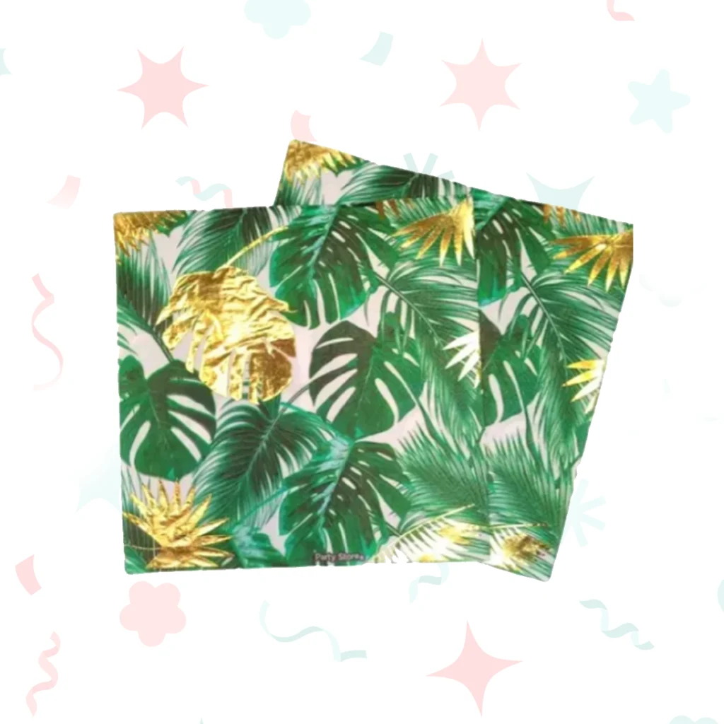 Servilletas de papel con diseño de palmas (12 unidades)