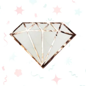 Servilletas de papel con forma de diamante (12 unidades)