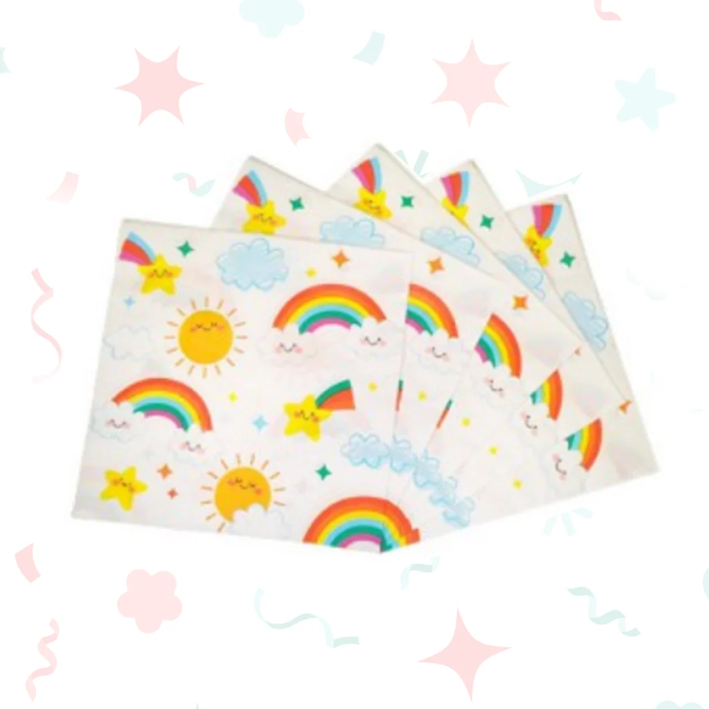 Servilletas de papel de nube y arcoíris (12 unidades)