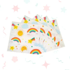 Servilletas de papel de nube y arcoíris (12 unidades)