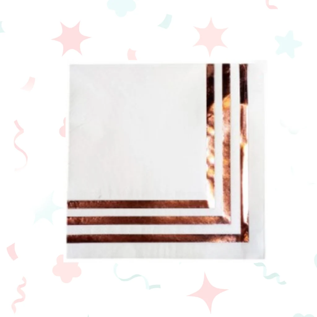 Servilletas de papel rosa gold (12 unidades)