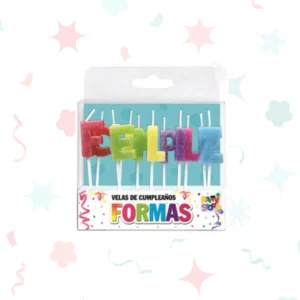 Set de velas con formas “Feliz cumple” (11 piezas)