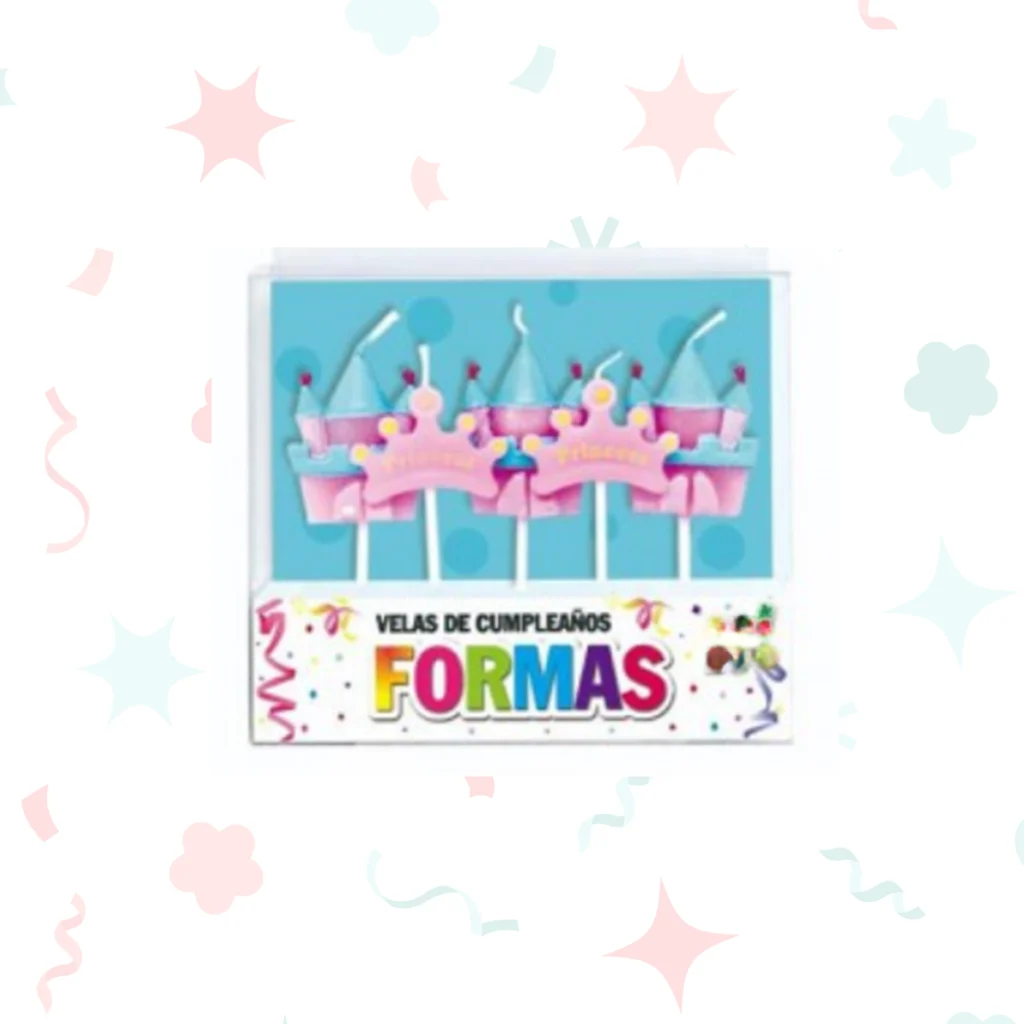Set de velas con formas de princesas (5 piezas)