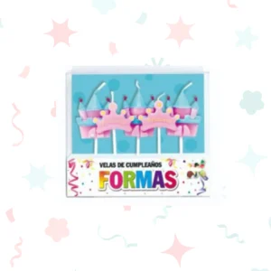Set de velas con formas de princesas (5 piezas)