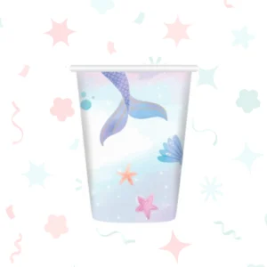 Vasos de polipapel con diseño de fondo del mar (6 unidades)