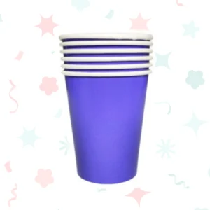 Vasos de polipapel laminados varios colores de 266 cc (6 unidades)