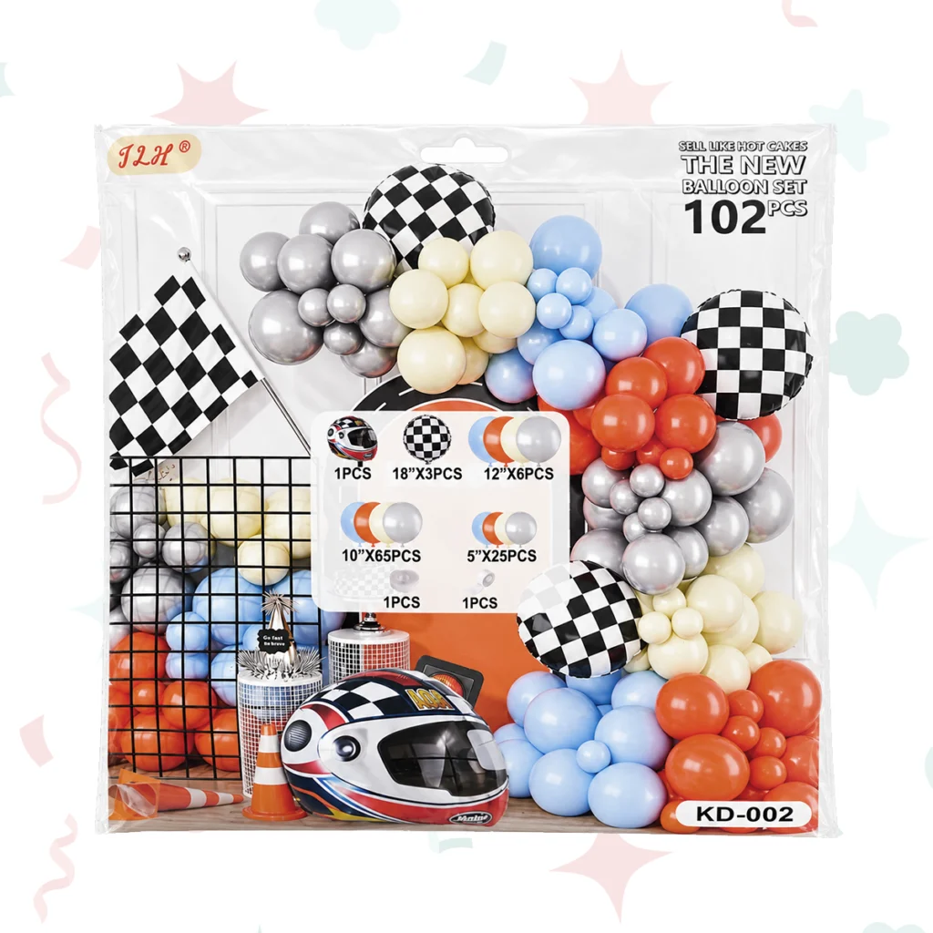 Kit de globos metalizados Autos-Motos (102)