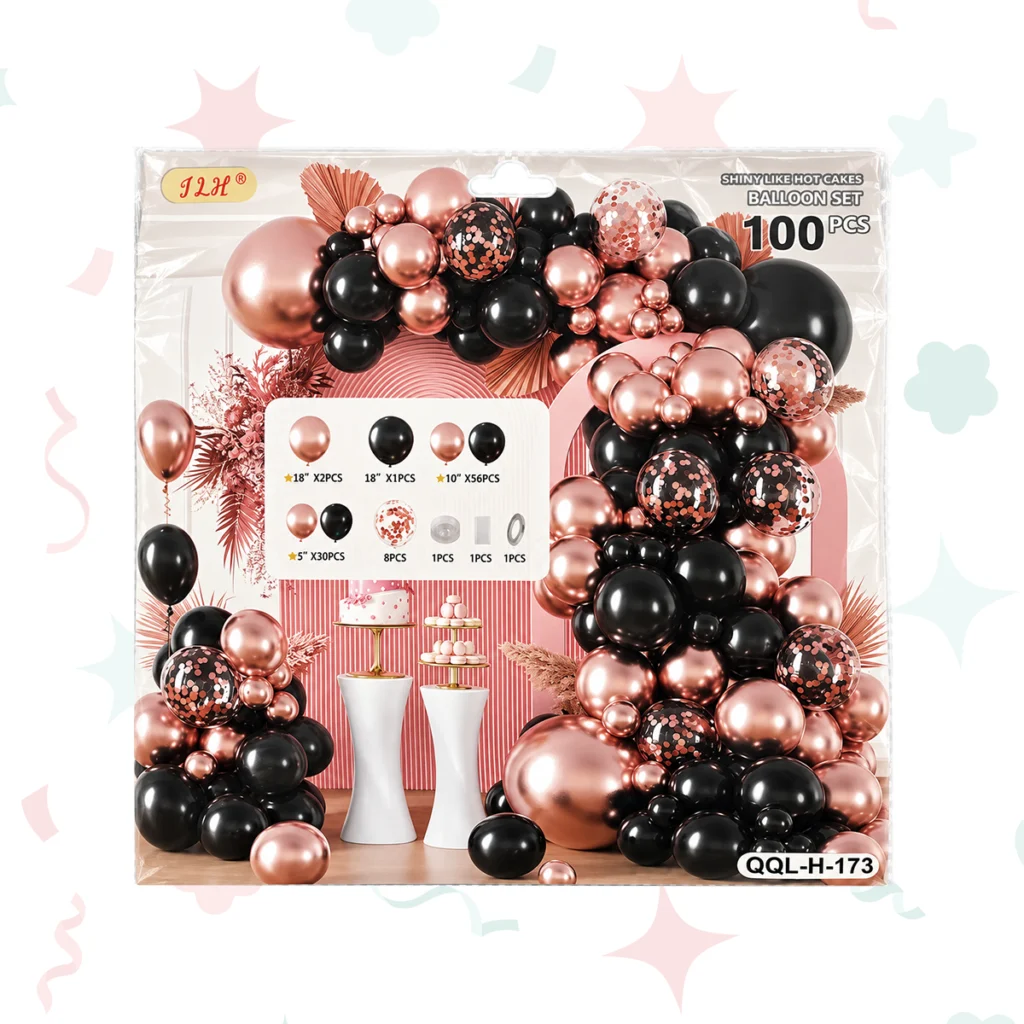 kit negro y rosa gold