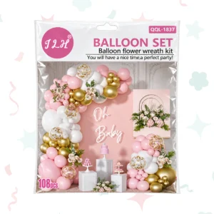 Kit de globos metalizados "Oh baby" (grande)