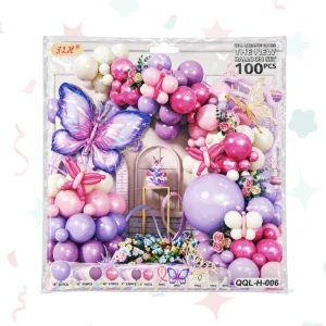 Kit de globos metalizados Mariposas (100 piezas)