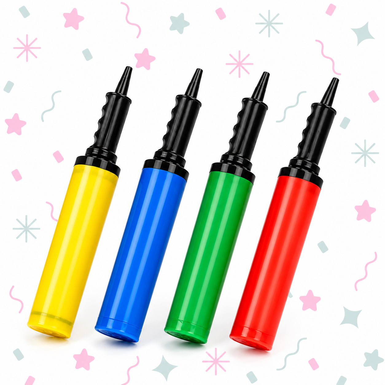 🎈 Inflador Manual de Globos Doble Acción – Colores Surtidos