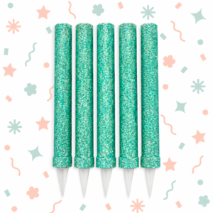 Bengalas con Glitter Verde Agua x Unidad