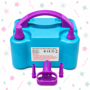 🎈 Inflador de Globos Eléctrico GLOBOX – Doble Pico con Accesorio para Atar Globos
