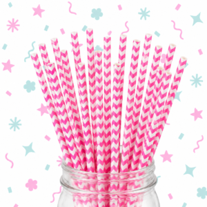 Sorbetes de Polipapel Zig Zag Blanco y Rosa x 25 Unidades 🎀