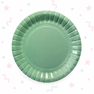 Platos polipapel verde Pastel 18 cm x 10 Unidades