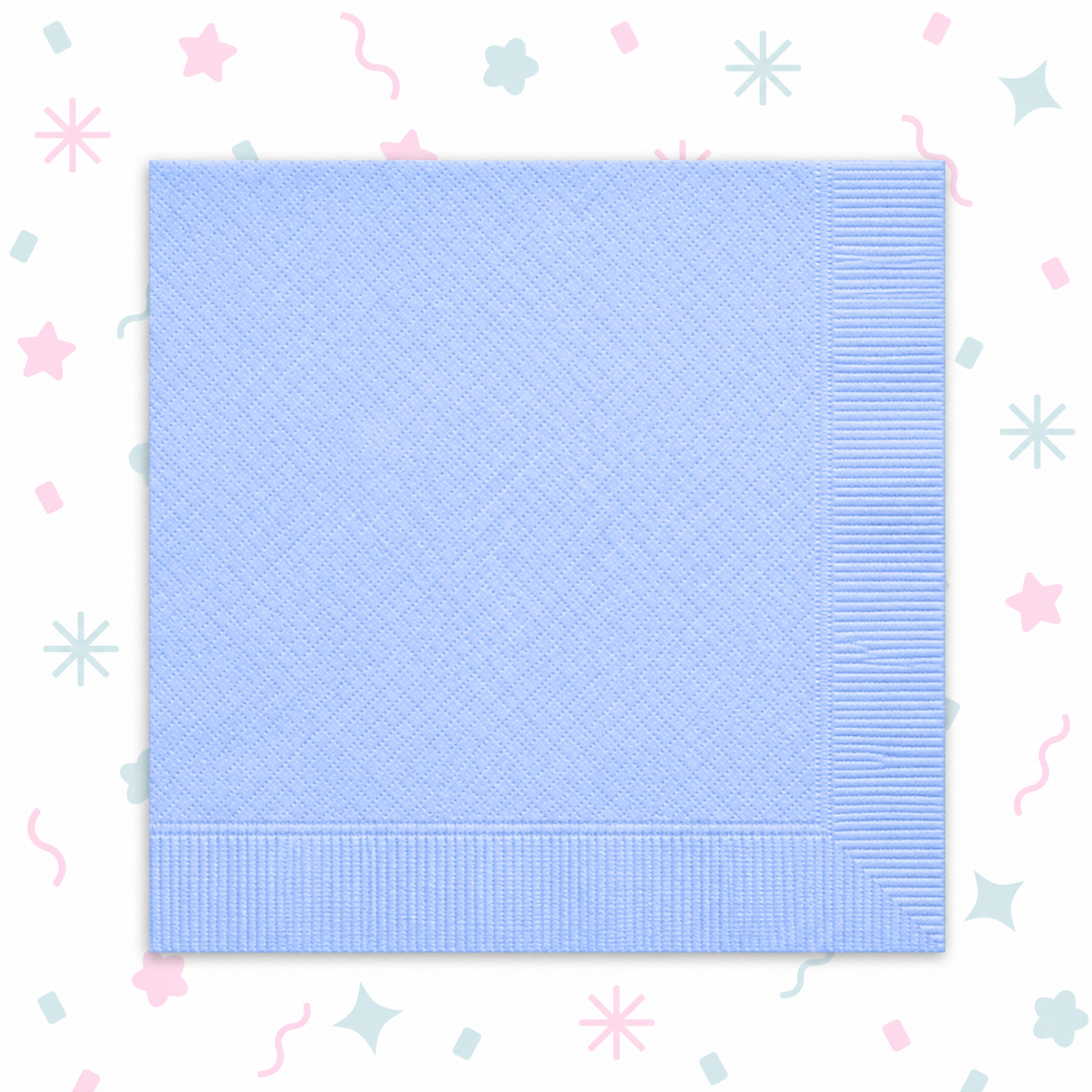 Servilletas Plenas Celeste Pastel 33 x 33 cm x 20 Unidades 🩵