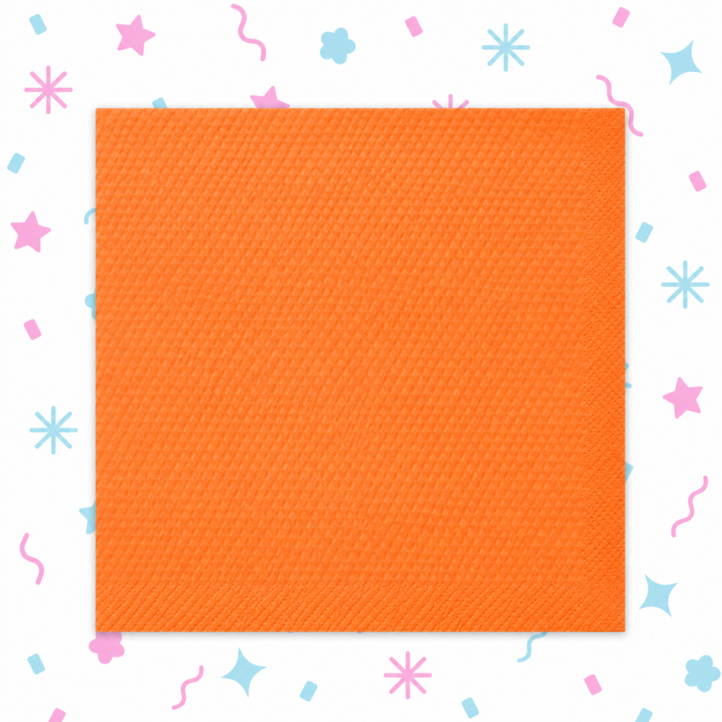 Servilletas Plenas Naranja x 20 Unidades 32cm x 32 cm 🧡