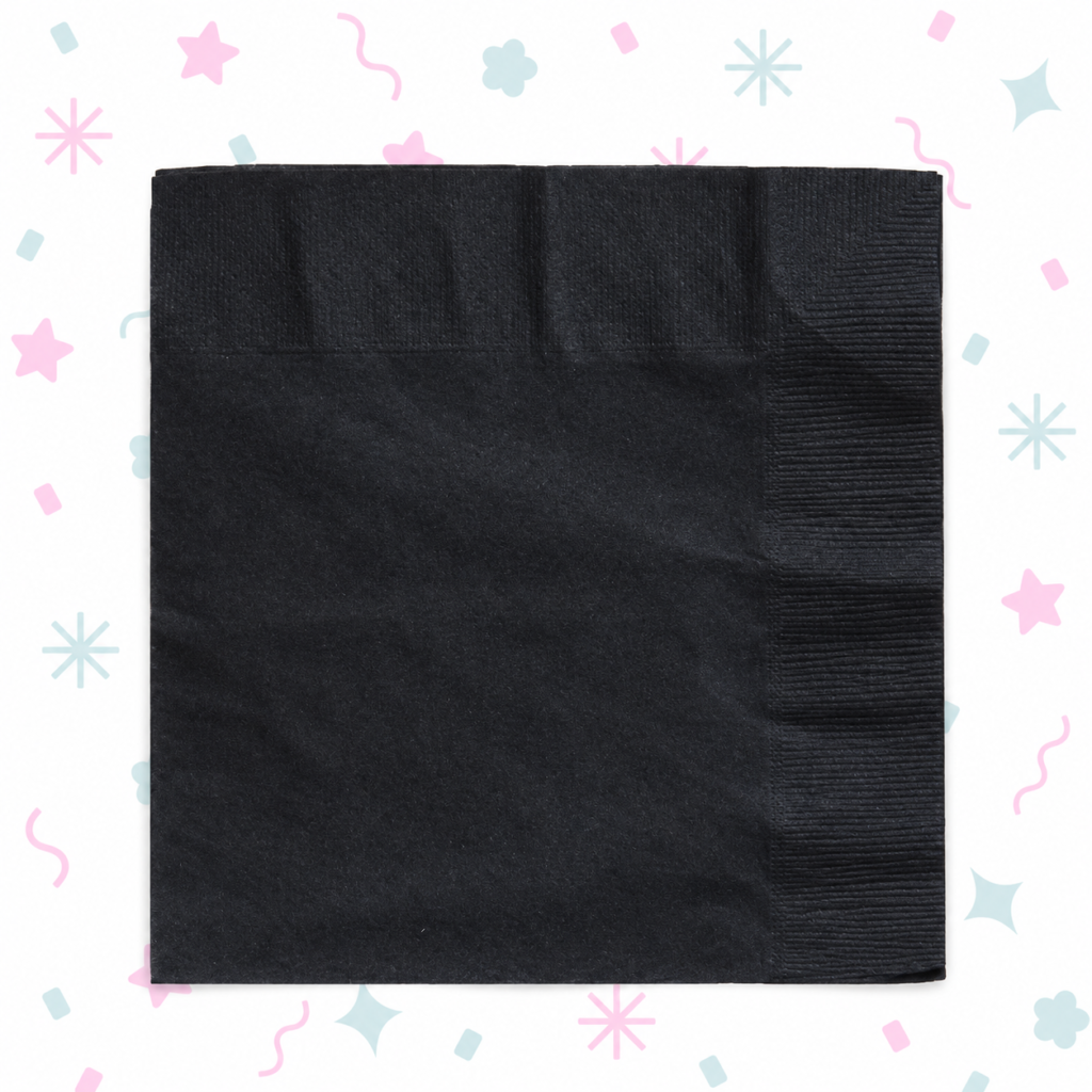 Servilletas Plenas Negras 32 x 32 cm x 20 Unidades 🖤