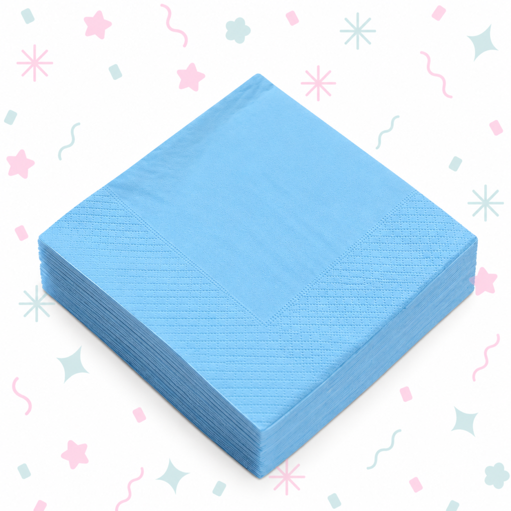 Servilletas Celeste Pastel x 20 unidades 25 x 25 cm