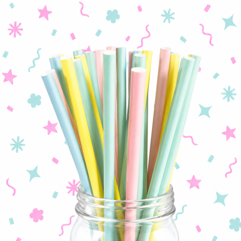 Sorbetes de polipapel colores pasteles (24 unidades)