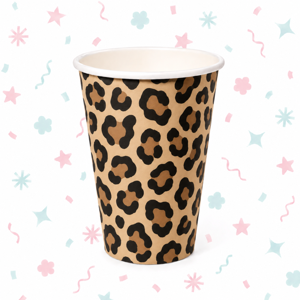Vaso Polipapel Animal Print 266 cc. x 8 unidades