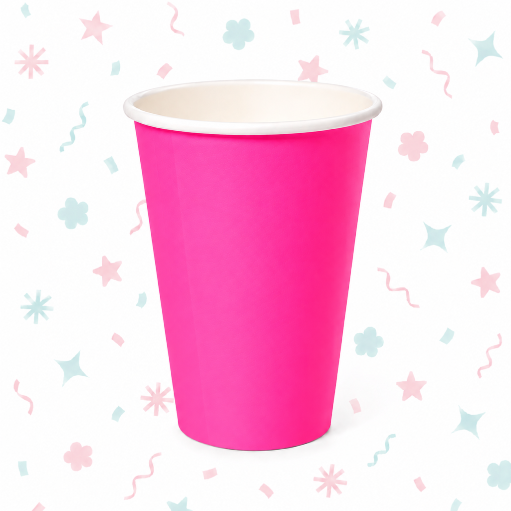 Vaso polipapel rosa fluo 240 cc x 8 unidades