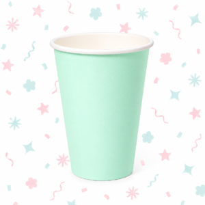 Vaso Polipapel verde agua pastel 266 cc. x 8 unidades