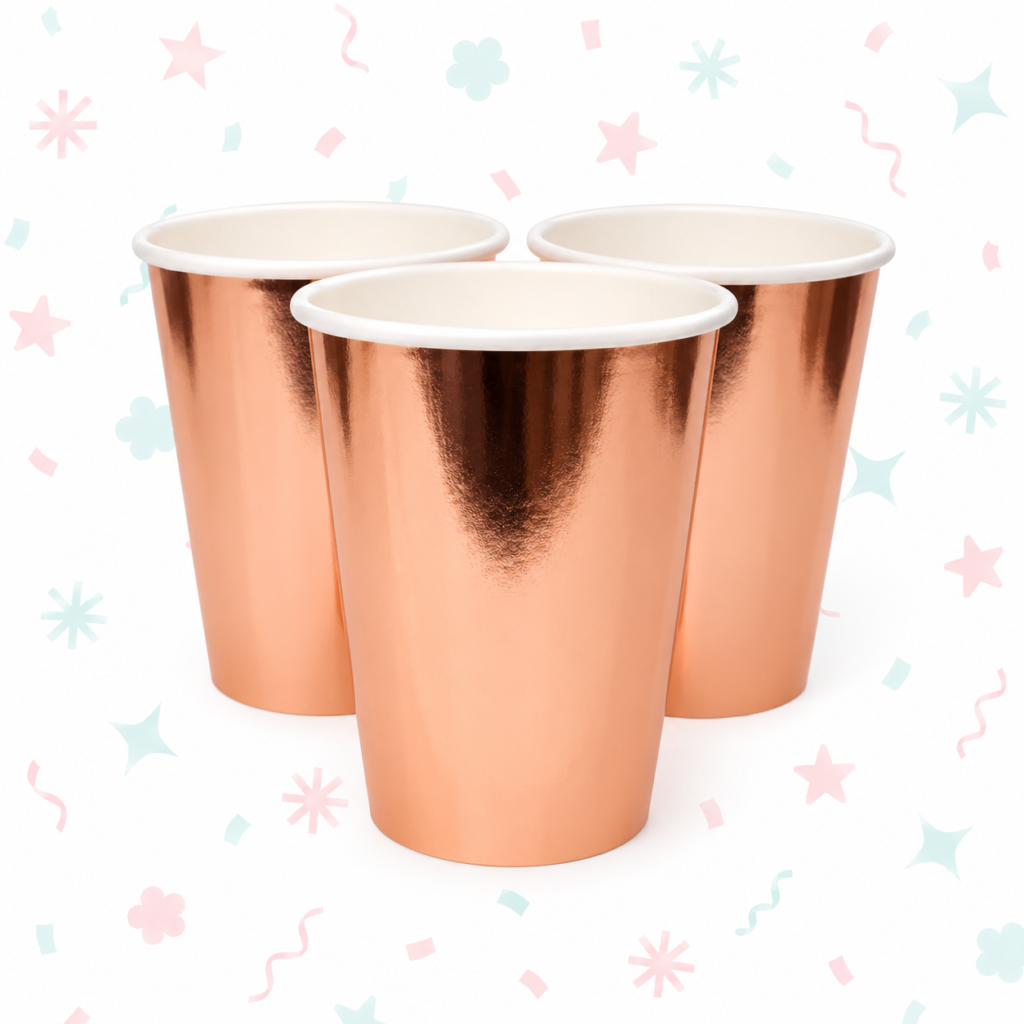 Vaso Polipapel Rosa Gold 266 cc. x 6 unidades