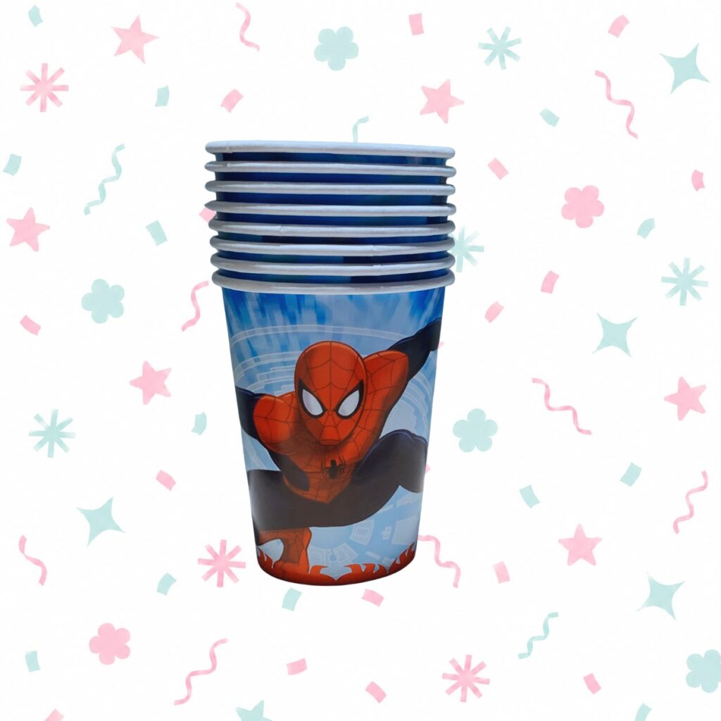 Vasos Spiderman 266 cc x 8 Unidades
