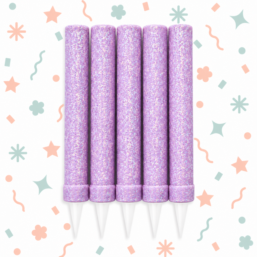 Bengalas con Glitter Lila x Unidad 💜