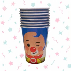 🤡🎈 Vasos de Papel Plim Plim – Diseño Infantil